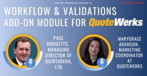workflow and validation module webinar for Quotewerks header